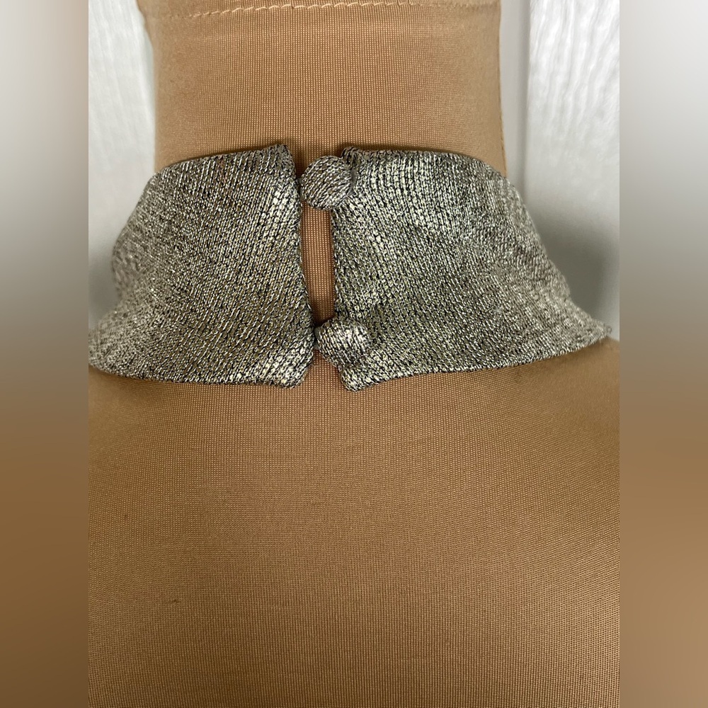 House of Harlow 1960 Metallic Silver Halter Bodysuit - Picture 10 of 16
